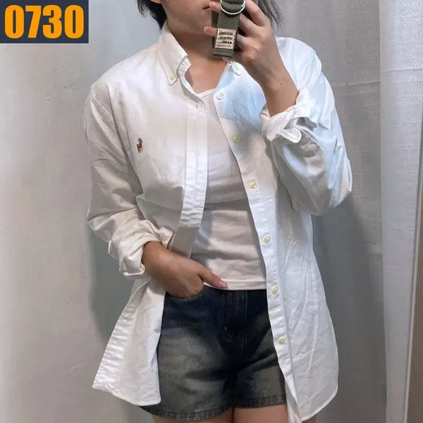 [BUNJANG] Polo Ralph Lauren Classic Fit White Shirt / 90 POLO 폴로 랄프로렌 클래식핏 화이트 셔츠