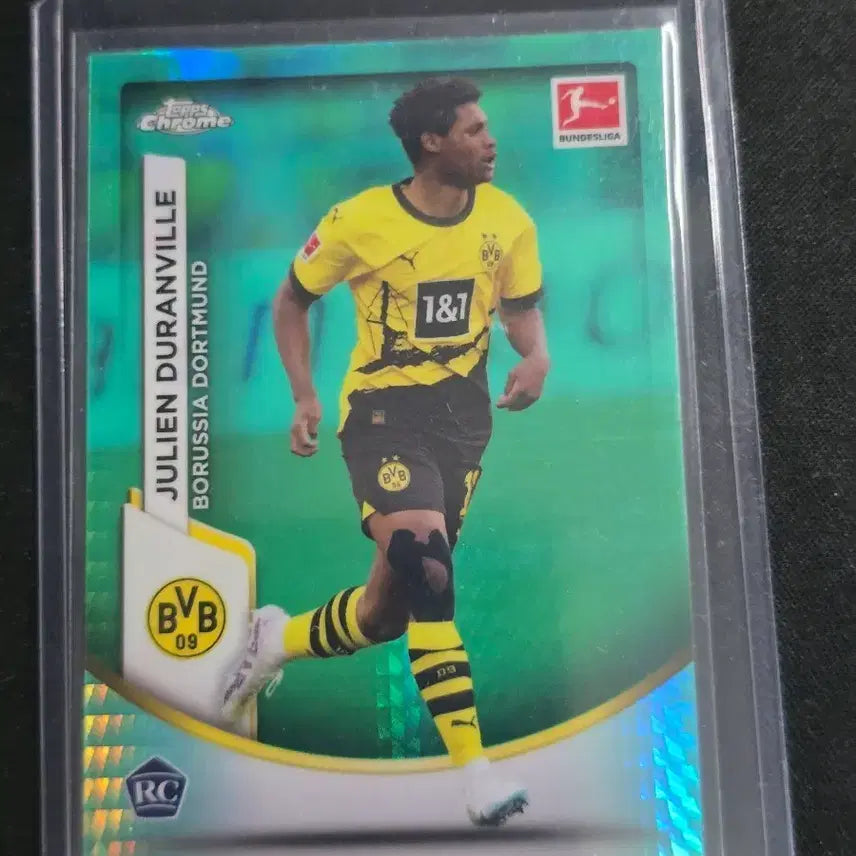 [BUNJANG] 2023/24 Topps Chrome Julien Duranville Dortmund Green Parallel Rookie Card / 23/24탑스크롬 도르트문트 쥘리엥 듀랑빌 그린패러렐 축구카드