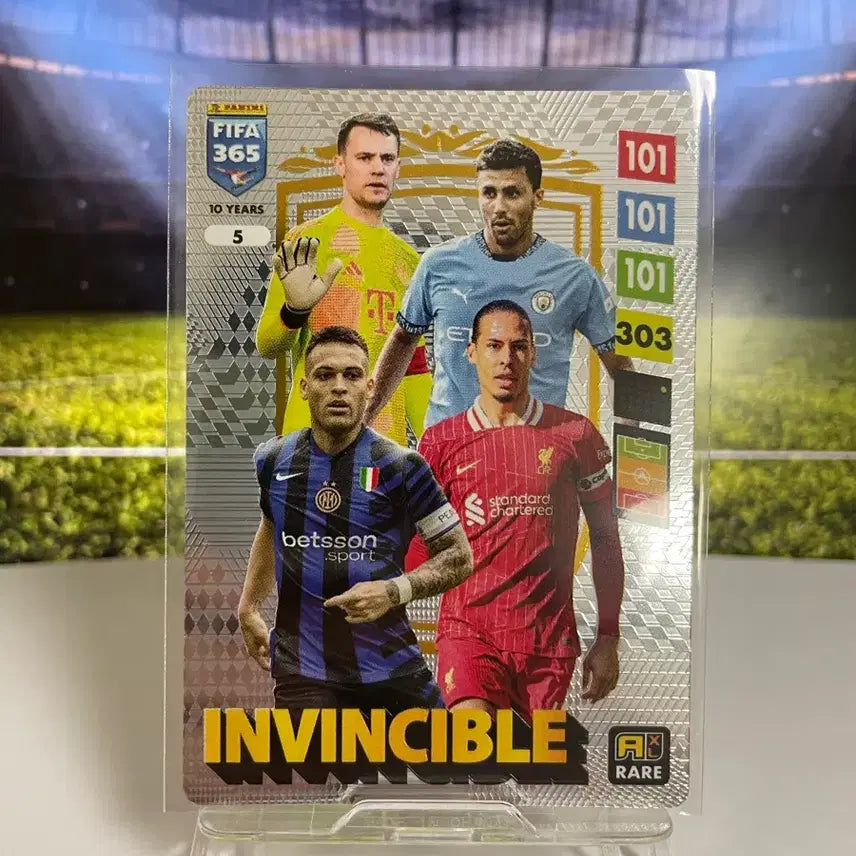 [BUNJANG] Panini Soccer Card Bundle - Rodri, Van Dijk, Neuer, Lautaro Martinez (Golden Baller) / 로드리 반다이크 노이어 골든볼러 INVINCIBLE 파니니 축구카드