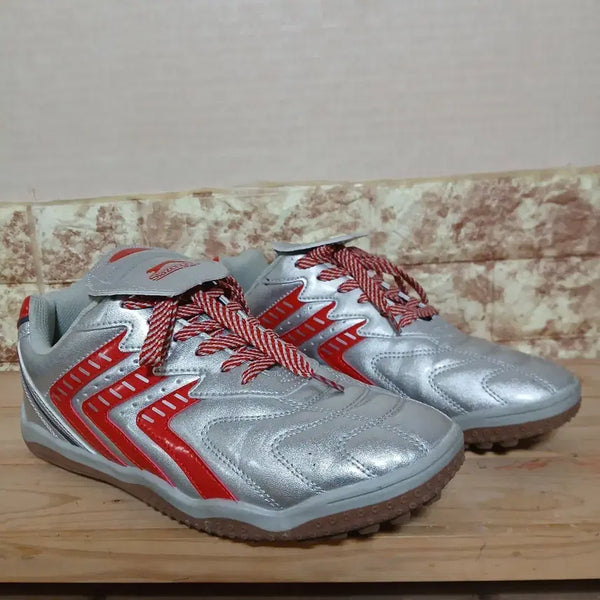 [BUNJANG] Slazenger Futsal Shoes Silver/Red US 8.5 / EU 44 / 270mm / (142) 슬레진저 풋살화 실버/레드 270