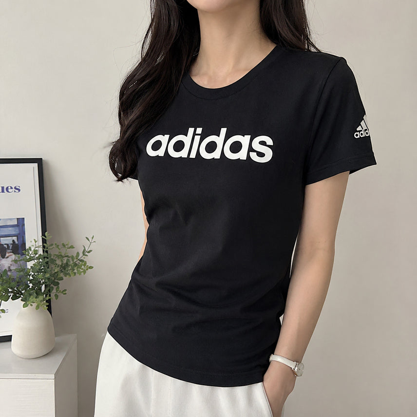 [BUNJANG] Adidas Essential Linear Logo T-Shirt (New) / [95]아디다스 에센셜 리니어 로고 반팔티 (새상품)