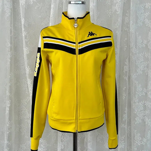 [BUNJANG] Kappa Zip-Up Jersey Yellow / XS) 카파 KAPPA 집업 져지 옐로우
