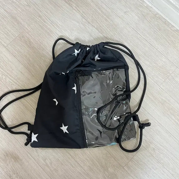 [BUNJANG] Star Pattern Gym Sack Bag / 별패턴 짐색 덕질 가방