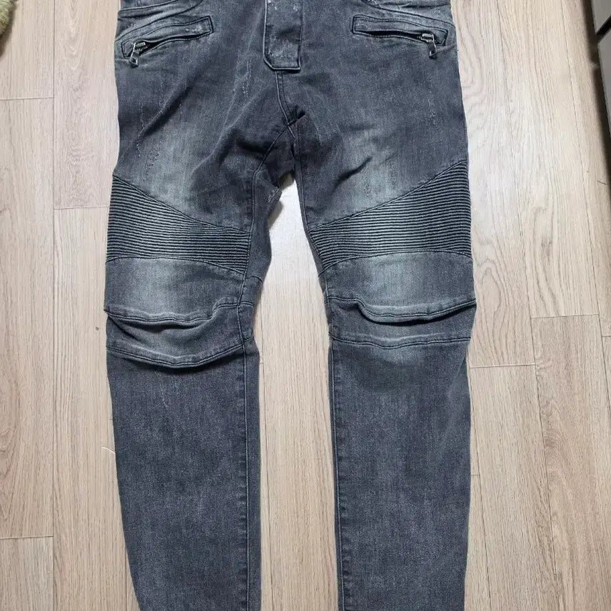 [BUNJANG] Balmain Biker Jeans Black 34 / 발망 바이커진 청바지 블랙 34