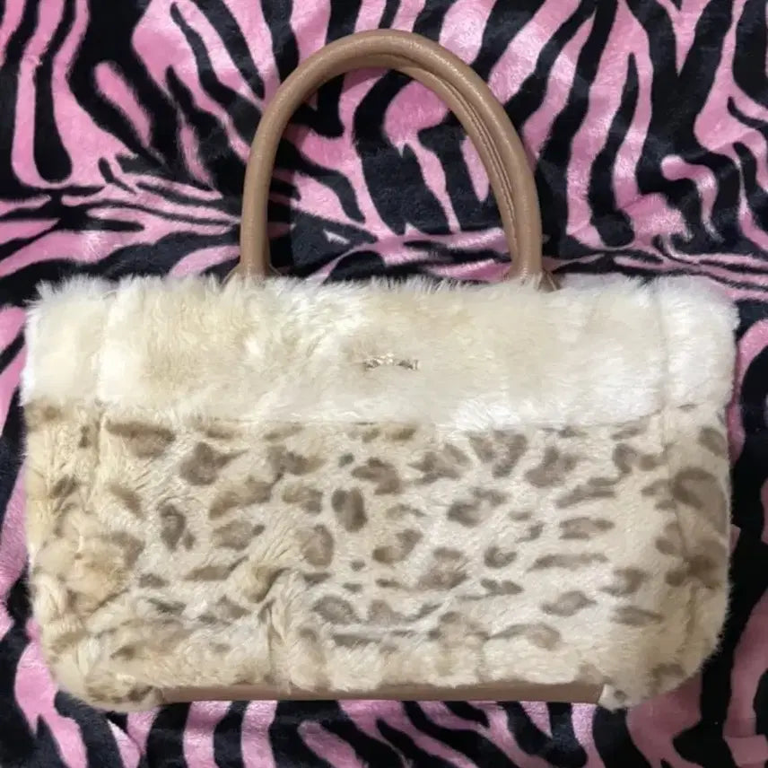 [BUNJANG] Leopard Print Tote Bag Vintage / 갸루 호피 레오파드 토트백 빈티지