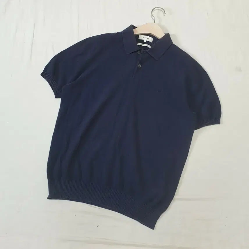 [BUNJANG] Beanpole Navy Short Sleeve Knit S / 빈폴 네이비 반팔 니트