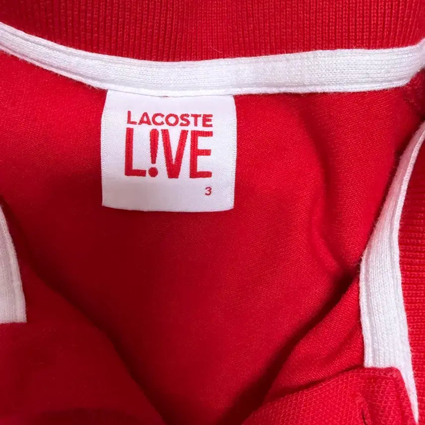 [BUNJANG] Lacoste Live Women's Red Polo T-Shirt / 라코스테라이브 카라티