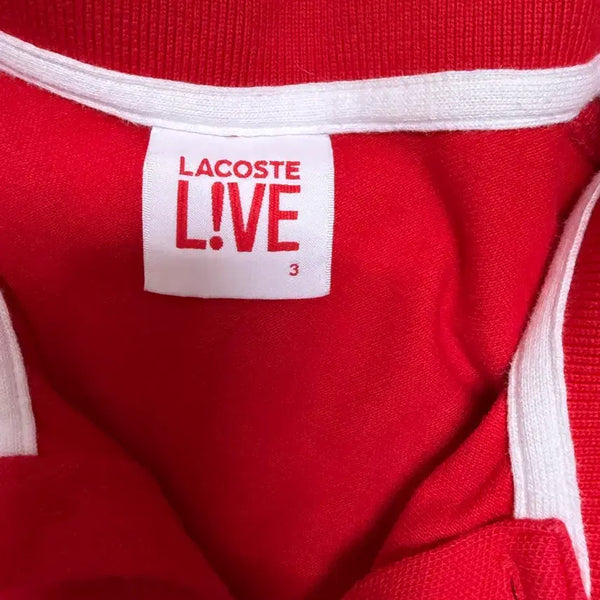 [BUNJANG] Lacoste Live Women's Red Polo T-Shirt / 라코스테라이브 카라티