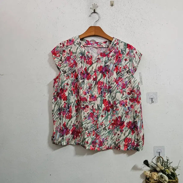 [BUNJANG] Rayon Pattern Blouse / 인견 패턴 블라우스