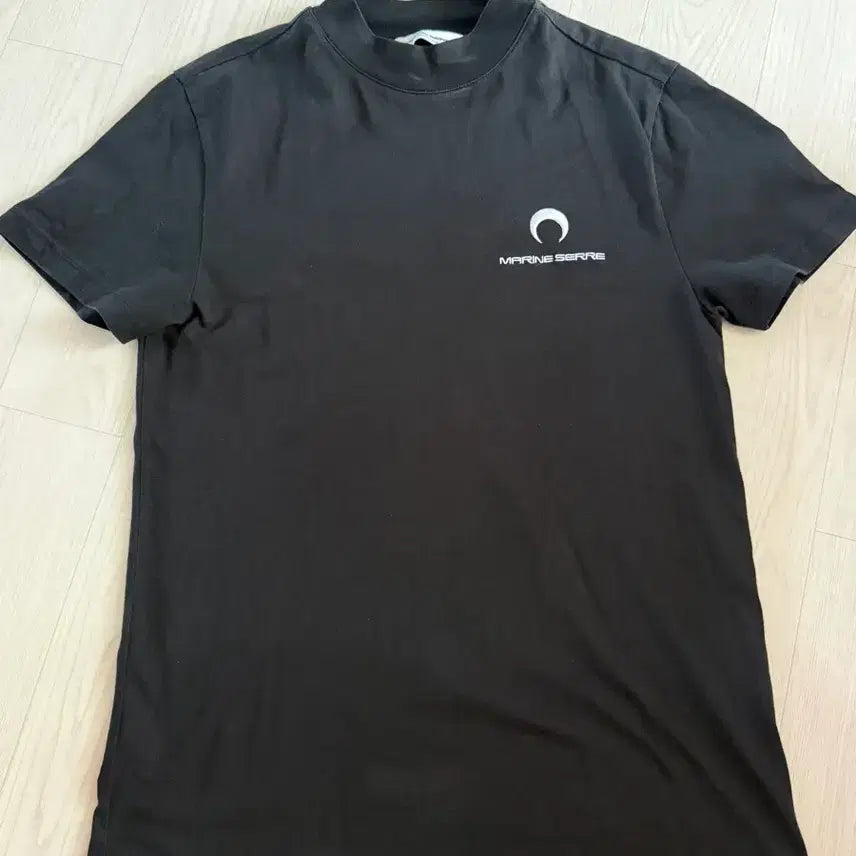 [BUNJANG] Marine Serre Moon Logo Short Sleeve T-Shirt Black M / 마린세르 문 로고 반팔티 블랙 M