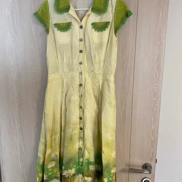 [BUNJANG] Rubina Flower Pattern Linen Dress / 루비나 원피스