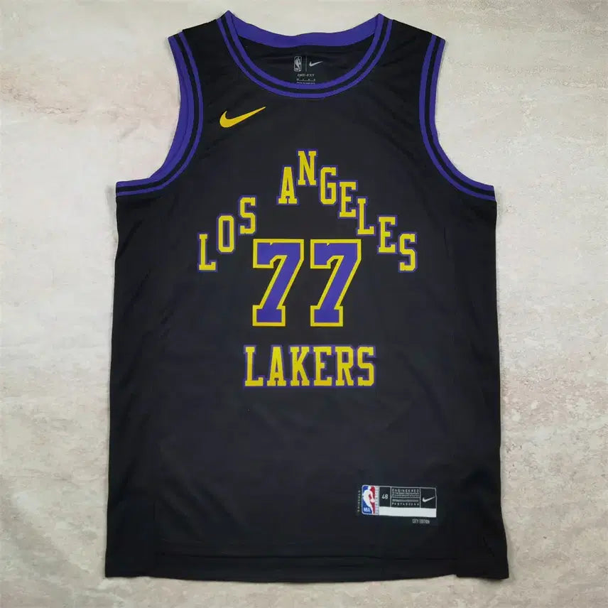 [BUNJANG] Nike NBA Los Angeles Lakers Luka Doncic #77 Black City Edition Jersey / NBA 나이키 농구복 24종 레이커스 77 루카 돈츠 블랙시티 열압착