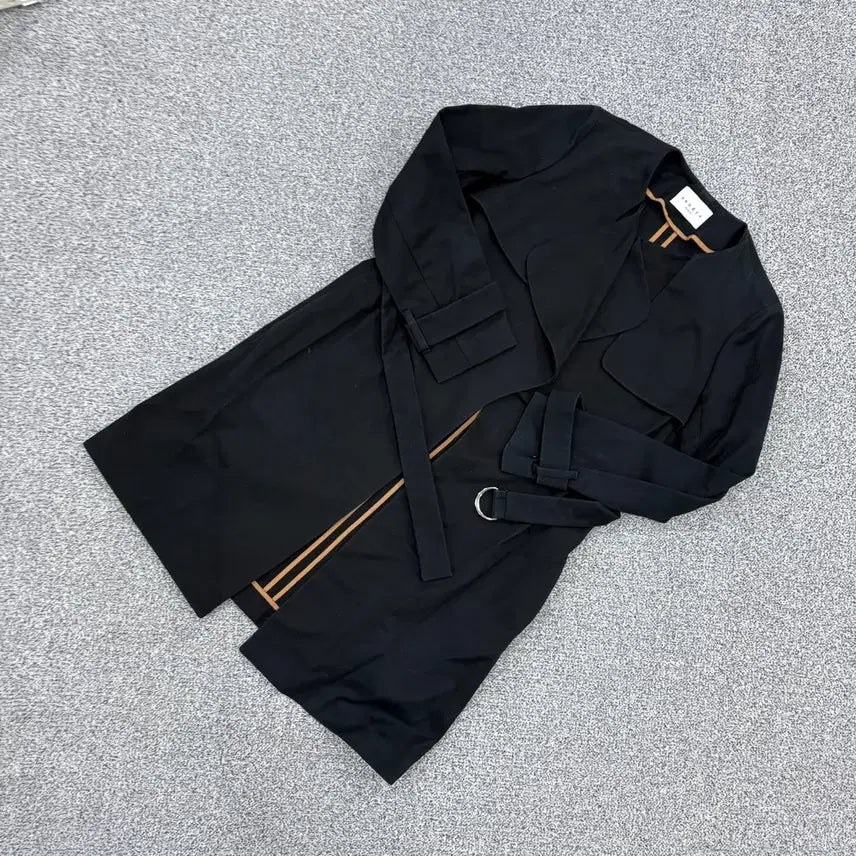 [BUNJANG] Sandro Women's Lapel-less Belted Trench Coat / 38 산드로 여성 노카라 벨티드 트렌치코트 롱자켓 0730J2