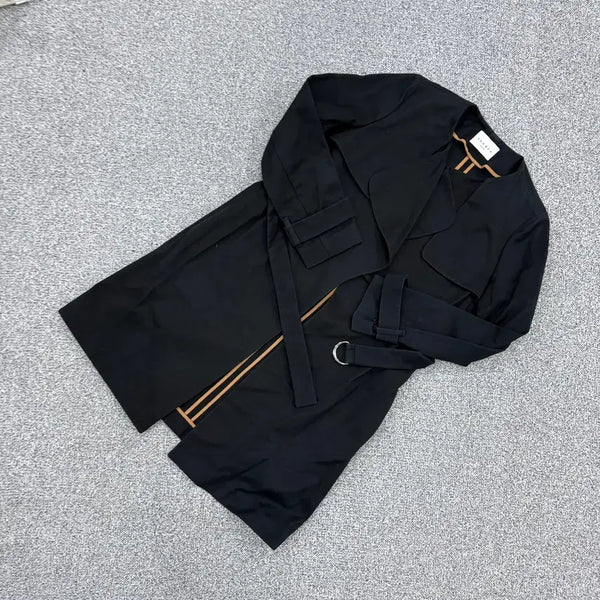[BUNJANG] Sandro Women's Lapel-less Belted Trench Coat / 38 산드로 여성 노카라 벨티드 트렌치코트 롱자켓 0730J2