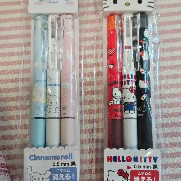 [BUNJANG] Pilot FriXion Ballpoint Pen Set (3-Piece), 0.5mm / 키티 시나모롤 프릭션 3세트 파이롯트 0.5mm