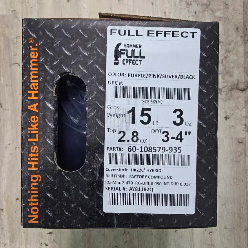 [BUNJANG] Hammer Full Effect Hybrid 15lb Bowling Ball / (새상품) 햄머 풀 이펙트 하이브리드 15파운드