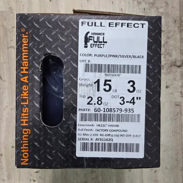 [BUNJANG] Hammer Full Effect Hybrid 15lb Bowling Ball / (새상품) 햄머 풀 이펙트 하이브리드 15파운드