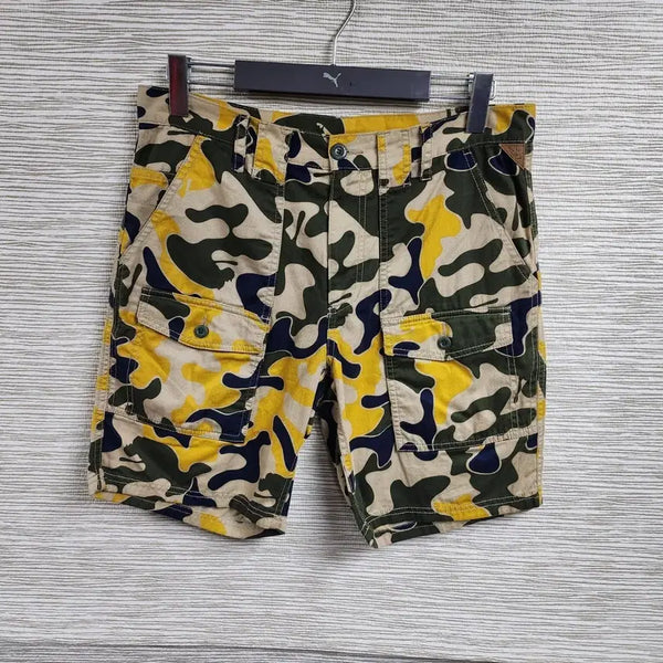 [BUNJANG] MLB Military Camouflage Cargo Shorts Size 32 / MLB 밀리터리 반바지 (32)