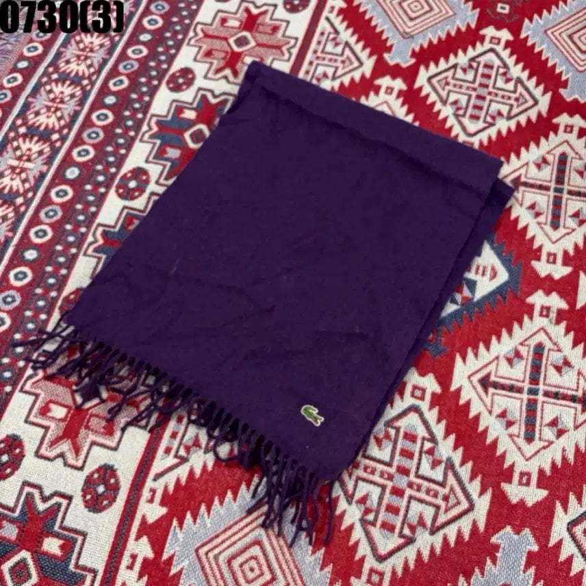 [BUNJANG] Lacoste Purple Scarf / 라코스테 머플러 보라색 7/30