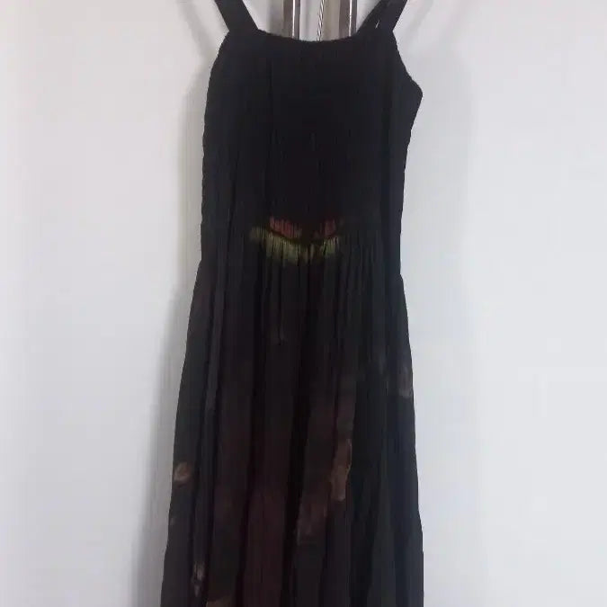 [BUNJANG] Deep Brown Natural Dyed Sleeveless Long Dress (Size 66-88) / 딥브라운 천연염색  나시 롱원피스 66~88