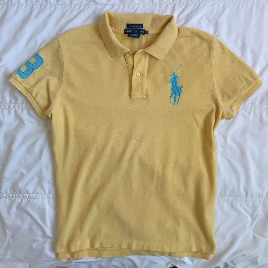 [BUNJANG] Polo Ralph Lauren Big Pony Yellow T-Shirt / 폴로 빅포니 옐로우