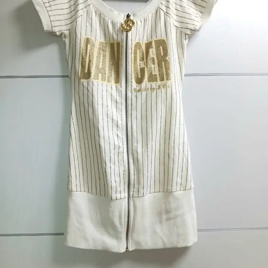 [BUNJANG] Gold D.C. Dancer Printing Zipper Dress / 골드 D.C. DANCER 프린팅 지퍼 원피스