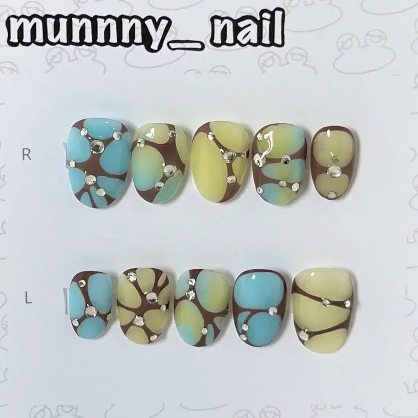 [BUNJANG] Handmade Nail Tips (Design 14) / 수제네일팁 (14번)