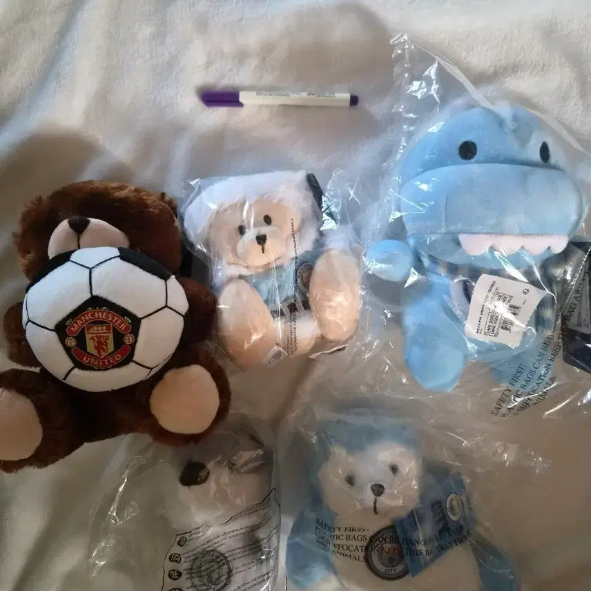 [BUNJANG] Manchester United & Manchester City Plush Dolls / 맨시티 인형,맨유 인헝