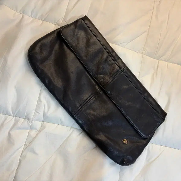 [BUNJANG] Black Lambskin Clutch Bag / 클러치백 블랙