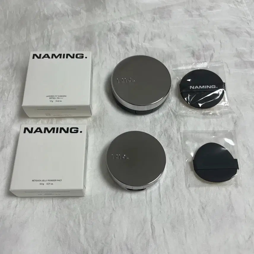 [BUNJANG] NAMING Retouch Jelly Powder Pact & Layered Fit Cushion Set / 네이밍 리터치 젤리 파우더 팩트 & 레이어드 핏 쿠션 SET