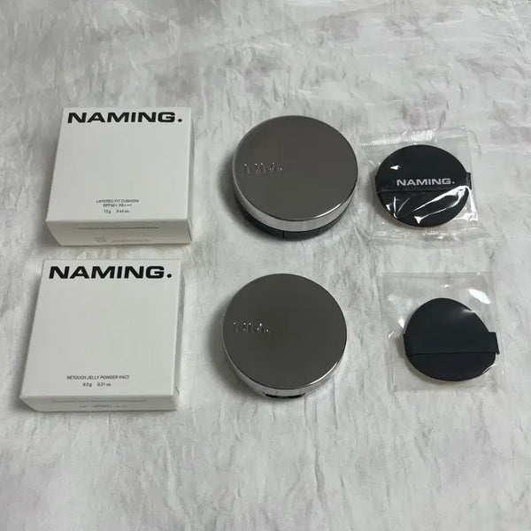 [BUNJANG] NAMING Retouch Jelly Powder Pact & Layered Fit Cushion Set / 네이밍 리터치 젤리 파우더 팩트 & 레이어드 핏 쿠션 SET