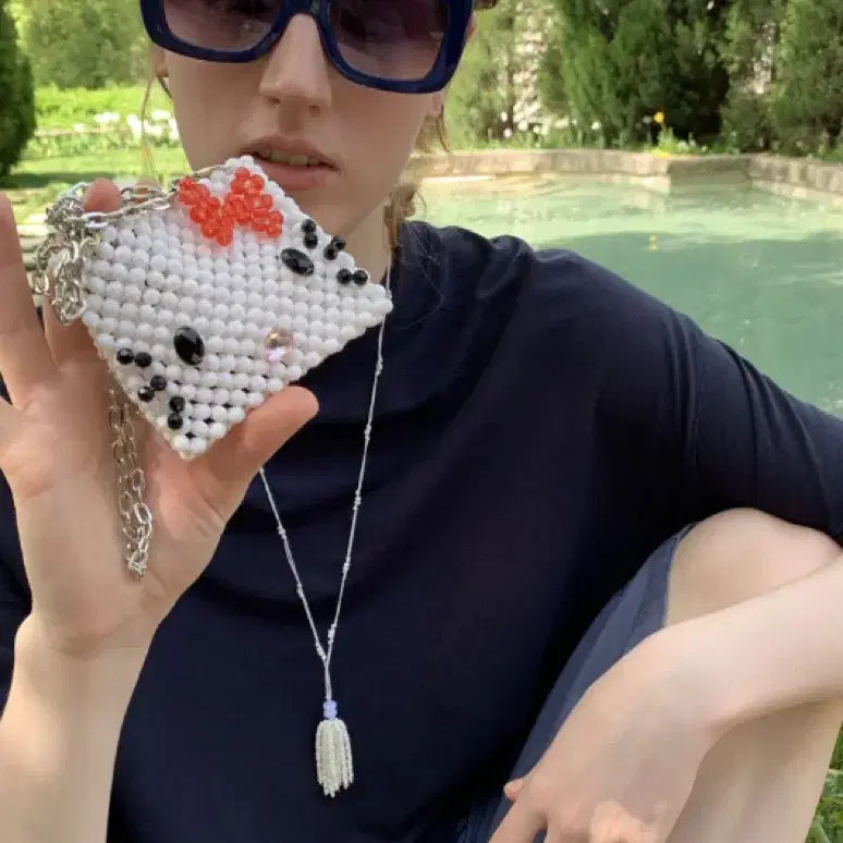 [BUNJANG] YOUTHKIT Kitty Chain Bag / YOUTHKIT 비즈 키티 체인백 새상품