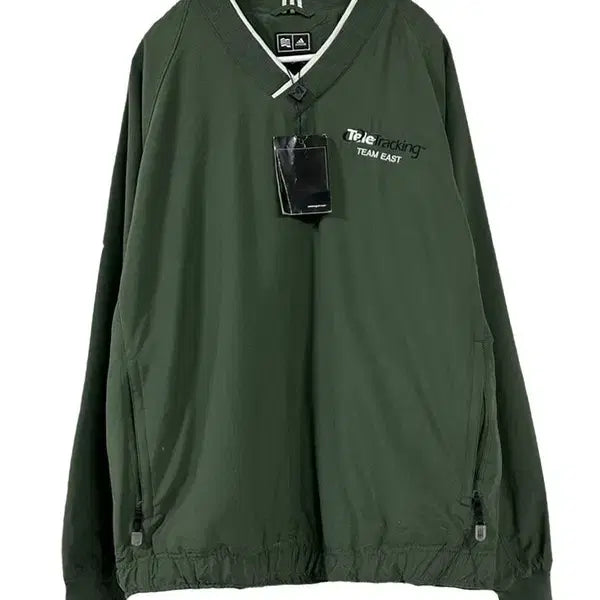 [BUNJANG] Adidas 2000s Vintage V-Neck Warm-Up Pullover Green / [S] ADIDAS 아디다스00s 빈티지 브이넥 웜업풀오버 그린
