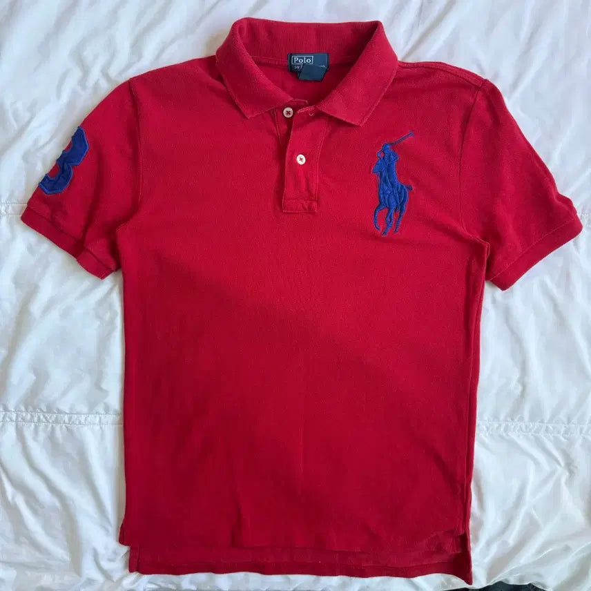 [BUNJANG] Polo Ralph Lauren Big Pony Red Blue T-Shirt / 폴로 빅포니 레드