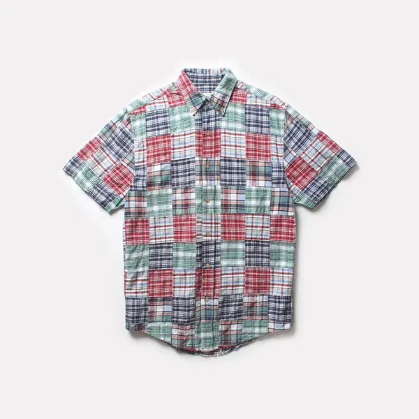 [BUNJANG] Eddie Bauer Madras Patchwork Shirt / 에디바우어 마드라스 패치워크셔츠_2824