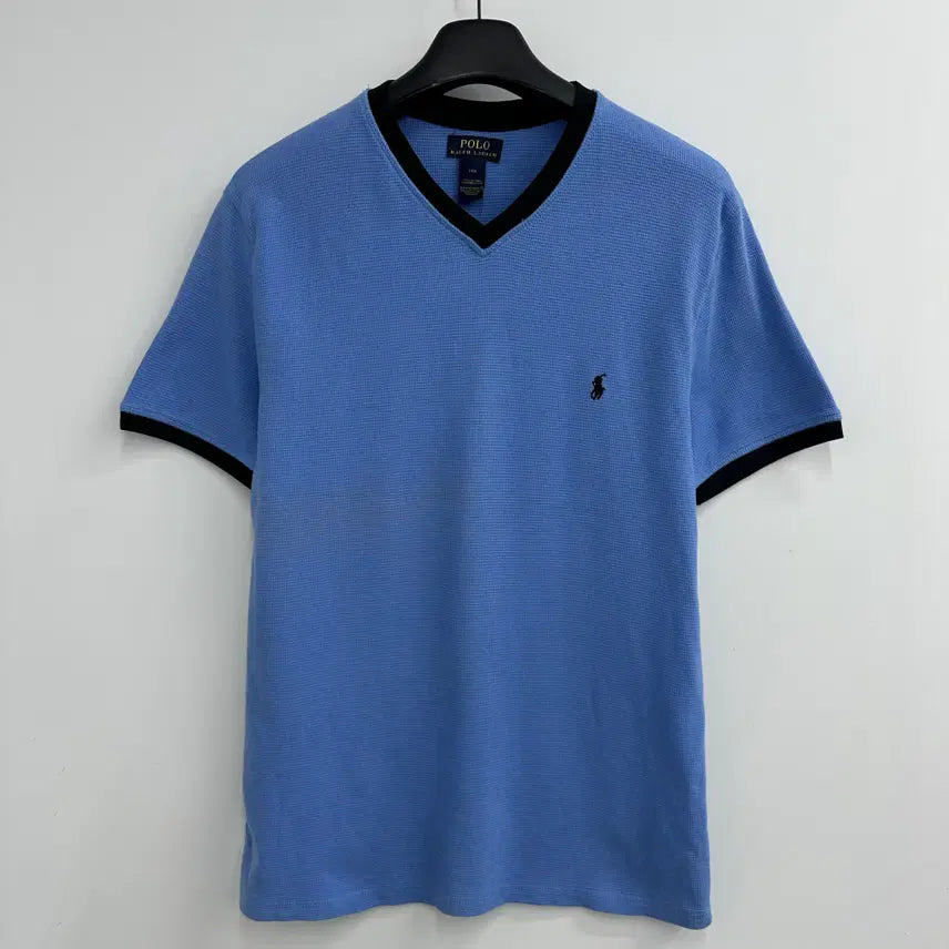 [BUNJANG] Polo Ralph Lauren Men's Waffle V-Neck Short Sleeve T-Shirt Size 100/L / 100 폴로 랄프로렌 남자 브이넥 와플 반팔 티셔츠