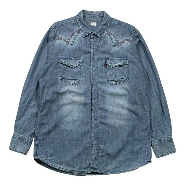 [BUNJANG] Levi's Western Chambray Denim Shirt / 리바이스 웨스턴 샴브레이 데님 셔츠