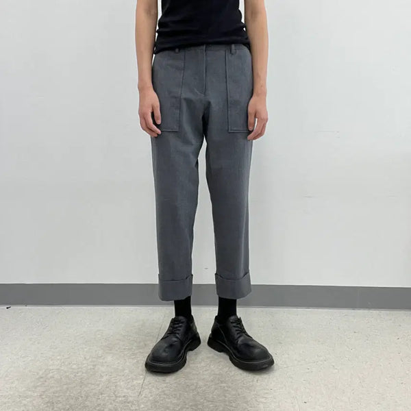 [BUNJANG] Wooyoungmi 18SS Grey Fatigue Slacks Size 46 / 18ss 우영미 그레이 퍼티그 슬랙스 46