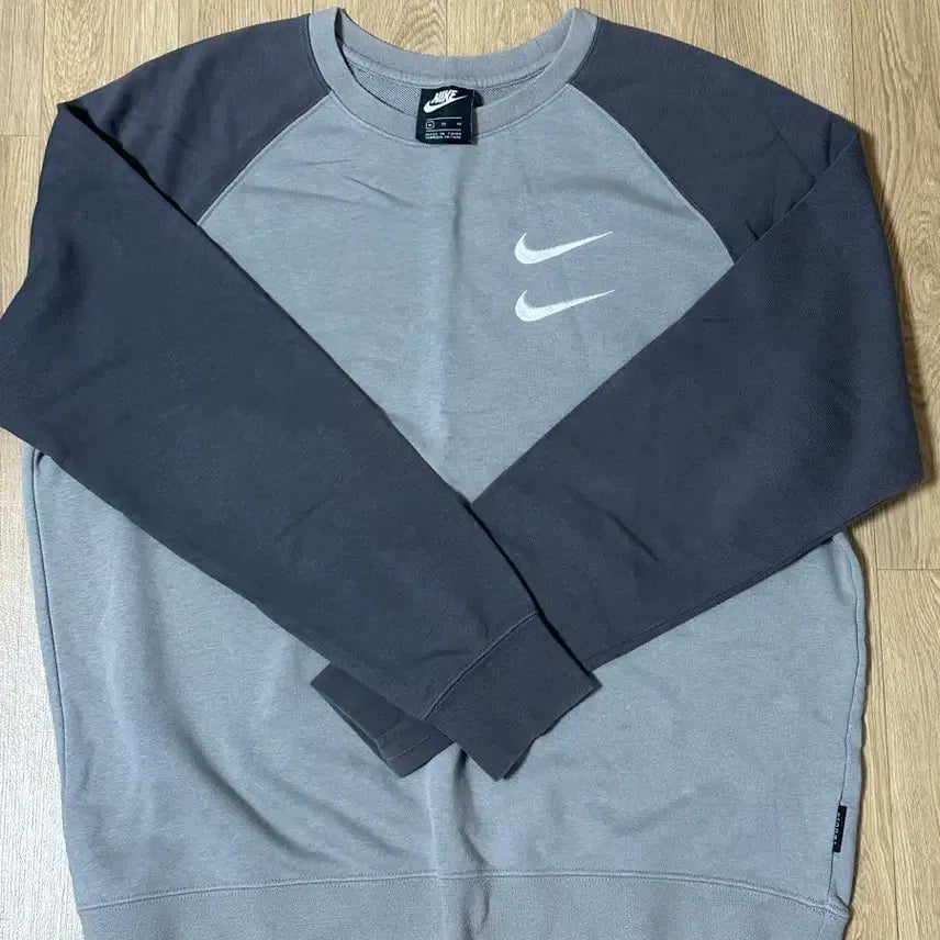 [BUNJANG] Nike Swoosh Sweatshirt - Gray / 나이키 스우시 맨투맨 그레이