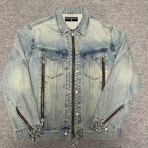 [BUNJANG] Next Door Lips Denim Jacket Size 2 / 넥스트도어립스 데님 자켓 2사이즈