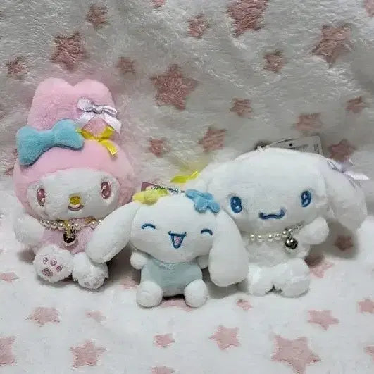 [BUNJANG] Sanrio My Melody & Cinnamoroll Keyring Doll Bundle Set / 새상품) 산리오  마이멜로디 시나모롤 키링인형(일괄)