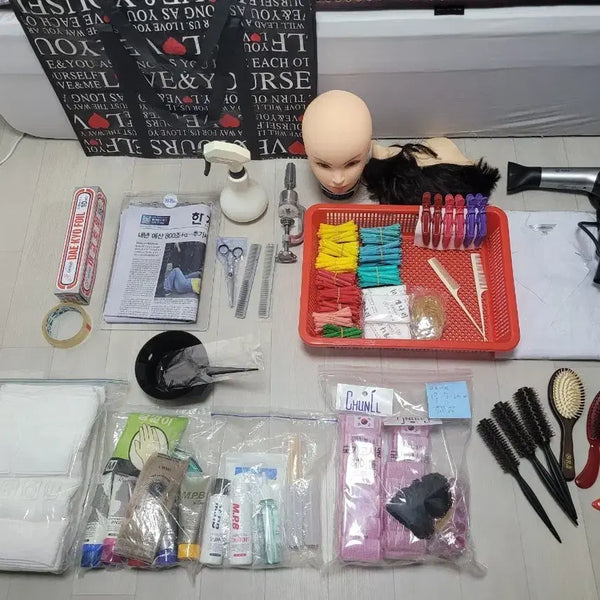 [BUNJANG] Complete Set of Hairdresser National Examination Practical Exam Materials / 미용사 국가고시 실기재료 풀세트