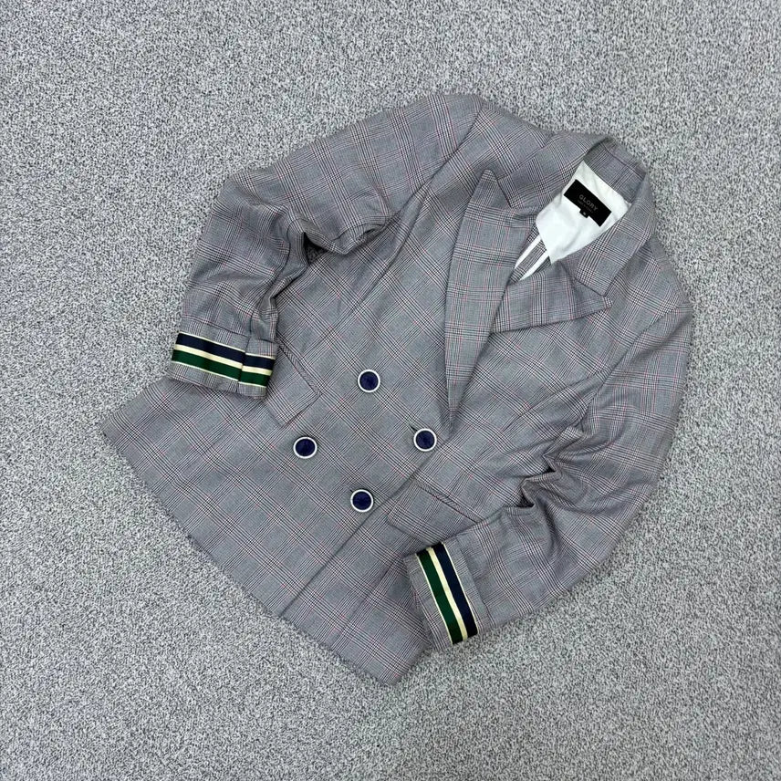 [BUNJANG] S Glory Women's Checkered Blazer Jacket / S 글로리 여성 체크 블레이저 자켓 0730J2