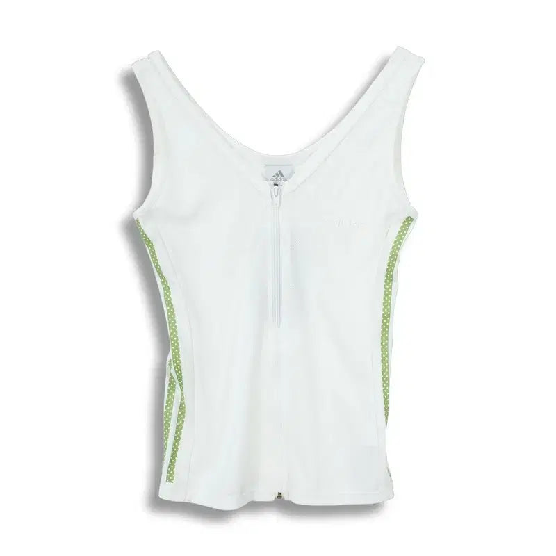 [BUNJANG] Adidas Women's Size M Unused Poly Zip-Up Sleeveless T-Shirt / 아디다스 (WOMEN - M) [미사용품] 폴리 집업 민소매 티셔츠