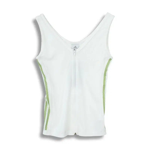 [BUNJANG] Adidas Women's Size M Unused Poly Zip-Up Sleeveless T-Shirt / 아디다스 (WOMEN - M) [미사용품] 폴리 집업 민소매 티셔츠