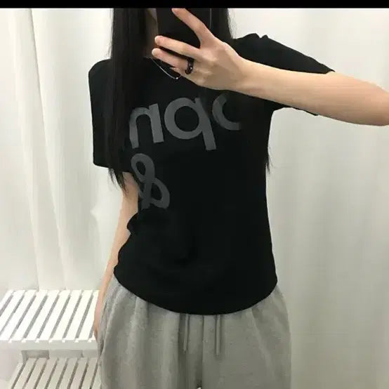 [BUNJANG] Bpm Black Short Sleeve T-Shirt / Bpm 블랙 반팔