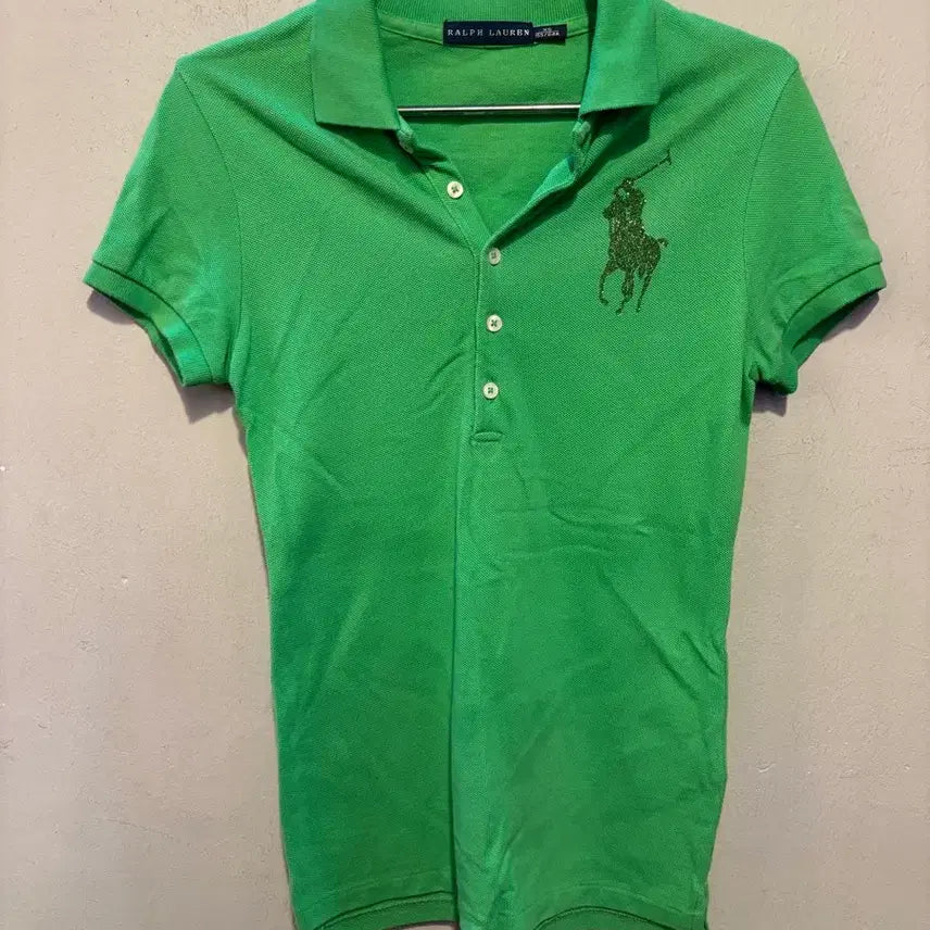 [BUNJANG] Polo Ralph Lauren Women's Big Pony Cropped Polo Shirt / 폴로랄프로렌 정품 여성 빅포니 크롭카라티