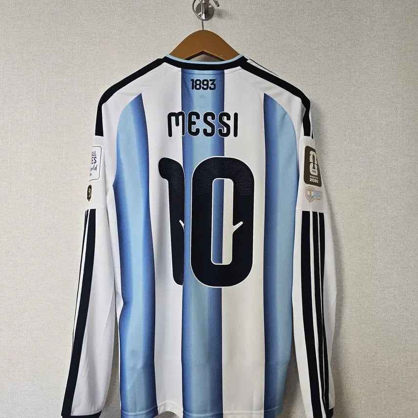 [BUNJANG] Adidas Argentina 2026 Home Long-Sleeve Jersey - Final Version / 26-28 아르헨티나 홈 긴팔 유니폼 메시 결승 버전