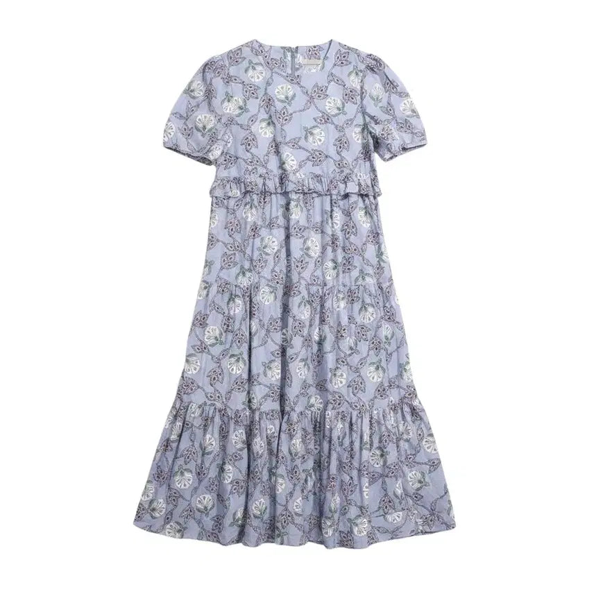 [BUNJANG] Women's Broom Floral Long Dress / 여성F/ 브룸 플로럴 롱 원피스