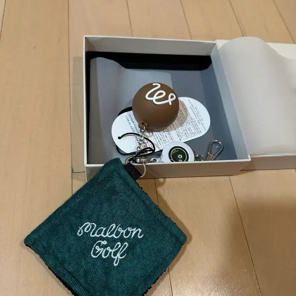 [BUNJANG] Malbon Golf Towel and Ball Case Set / 말본 골프 타월 볼 케이스 세트